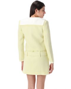 Boucle contrast collar jacket