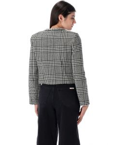 Houndstooth crystal trim jacket